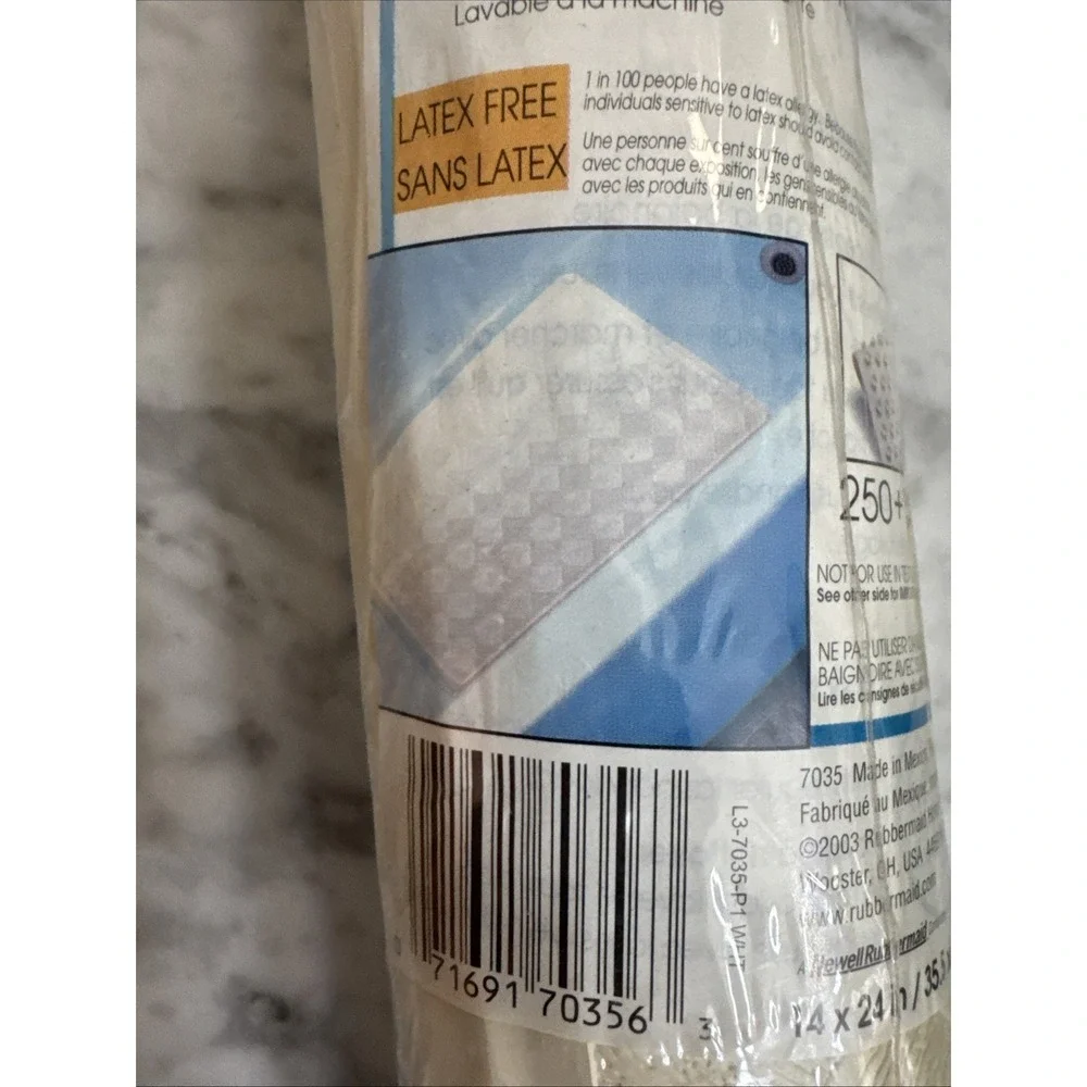 NEW Vintage Rubbermaid Safti-Grip 7035 MED Bath Mat 14x24
